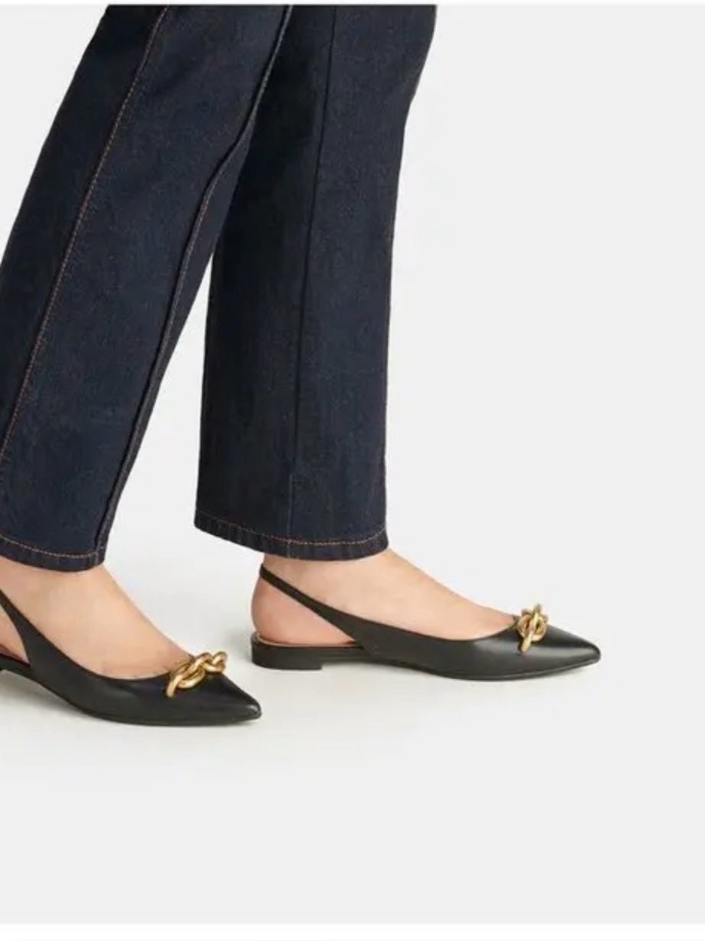 Coach Veronica Slingback Pointed Toe Skimmer Flat 10B